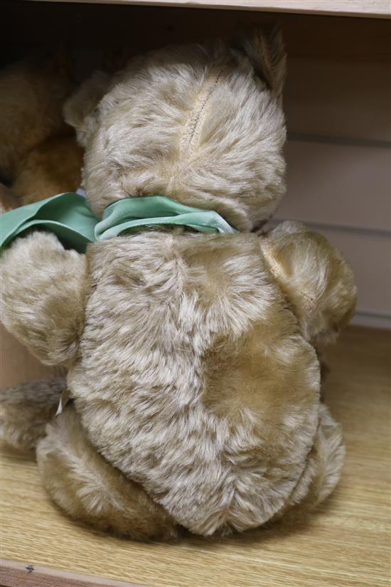 A 1930s Chiltern bear and two Chad Valley bears, tallest 17in.